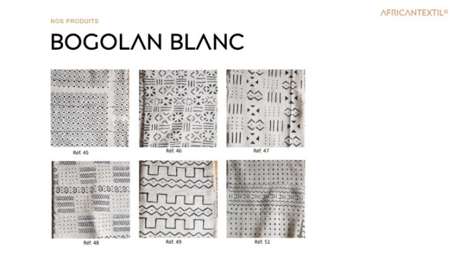 Bogolan Blanc BL45 à BL51 Portfolio